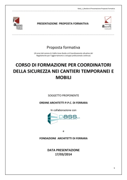 corso di formazione per coordinatori della sicurezza nei cantieri