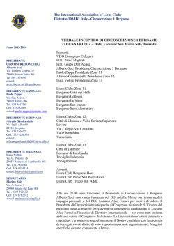 3&deg; Verbale Circoscrizione del 27 gennaio 2014