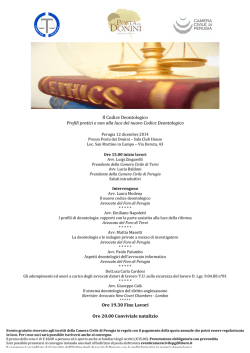 Il Codice Deontologico Profili pratici e non alla luc