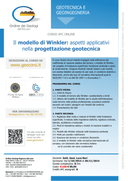 Il modello di Winkler: aspetti applicativi nella