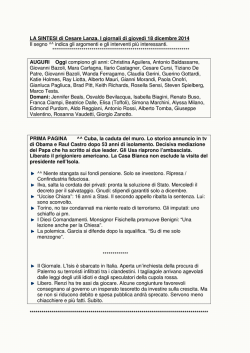 Clicca qui per leggere la sintesi di Cesare Lanza