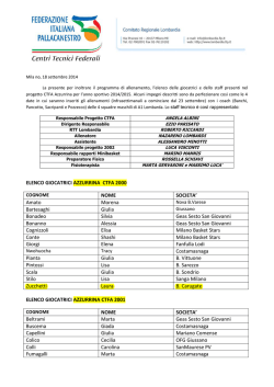 programma azzurrina 2014-15