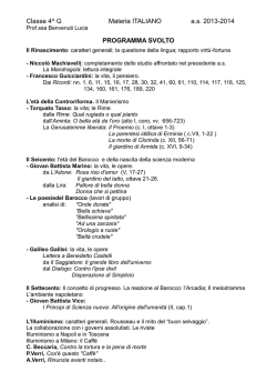 Italiano - Liceo Scientifico Castelnuovo