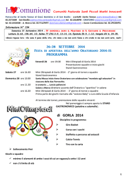 N.154 21/09/2014 - Comunit&agrave; Piccoli Martiri