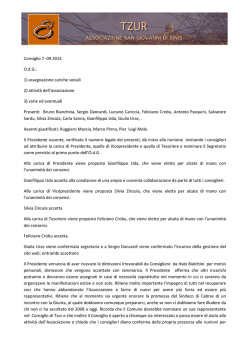 Consiglio 7 -09 2014 OdG - Associazione TZUR San Giovanni di Sinis