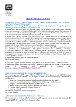 28 maggio 2014, alle ore 15.30, con il seguente o.d.g.: