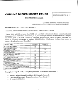 lettura ed approvazione verbali sedute precedenti