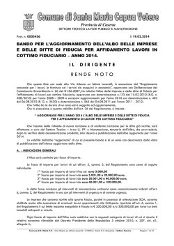 BANDO - Comune di Santa Maria Capua Vetere