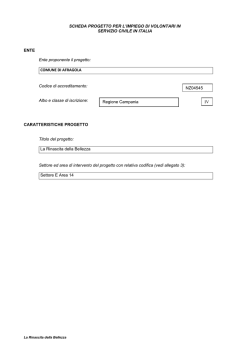 Progetto Servizio Civile