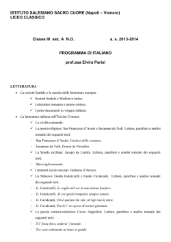 3 classico - italiano - parisi - Istituto Salesiano Sacro Cuore Napoli