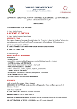 Anteprima 2014 - Mostra Mercato del tartufo modenese