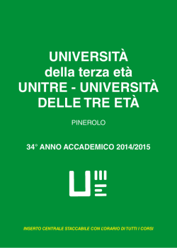 Scarica il libretto verde con il programma dei corsi