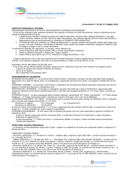 Comunicato 25 - 2014 tutto - Comitato Regionale Toscano