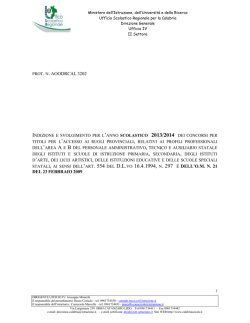 guardarobiere 2013-2014 - Centro servizi amministrativi di Cosenza