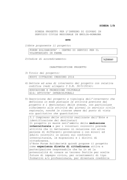 Progetto Nuovi cittadini 2014