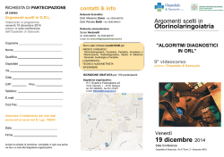 algoritmi diagnostici in orl