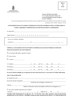 (MODULO occ. temp. cantiere edile e passo carrabile temp.