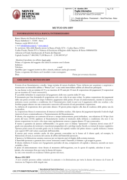 MUTUO ON OFF - Banca Monte dei Paschi di Siena