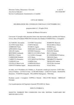 Direzione Cultura, Educazione e Giovent&ugrave; n. ord. 92