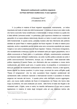 Mutamenti costituzionali e politiche migratorie nei Paesi dell