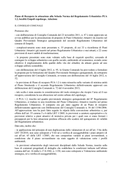 Bozza delibera adozione PUA 1.2