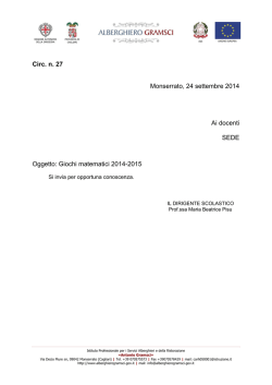 Giochi matematici 2014-2015 - 2014 Istituto Professionale