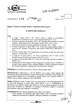 Fornitura di energia elettrica &ndash; pagamento fattura passiva.