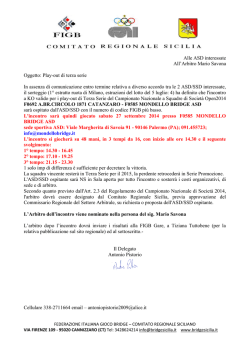 play out terza serie - Comitato Regionale Sicilia Bridge