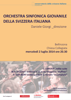 orchestra sinfonica giovanile della svizzera italiana