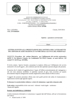 Assicurazione Alunni Lettera a operatori prot