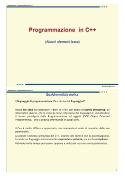 Programmazione in C++