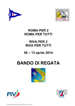 BANDO DI REGATA - Roma per Tutti