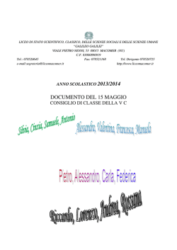 DOCUMENTO DEL 15 MAGGIO - Liceo Galileo Galilei Macomer