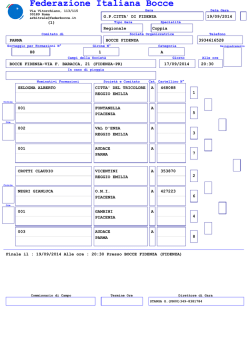 Sorteggio - Federazione Italiana Bocce