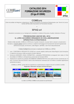 CATALOGO 2014 CORSI SICUREZZA