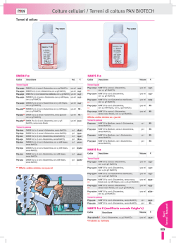 Colture cellulari / Terreni di coltura PAN BIOTECH