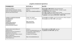 INDIRIZZI SCUOLA DATE
