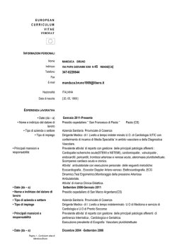 FORMATO EUROPEO PER IL CURRICULUM VITAE