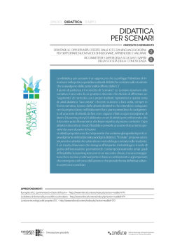 DIDATTICA PER SCENARI - Avanguardie Educative