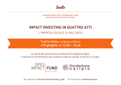 impact investing in QUattRO atti