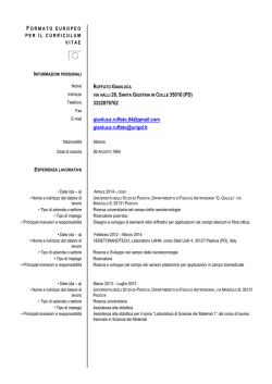 Curriculum Vitae formato aperto - Comune di Santa Giustina in Colle