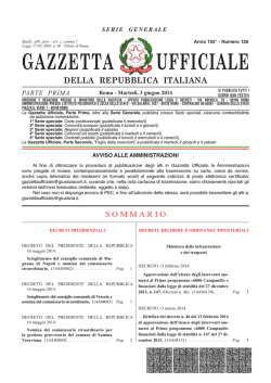 Gazzetta Ufficiale n. 126 del 3 giugno 2014 - Il sole 24 Ore