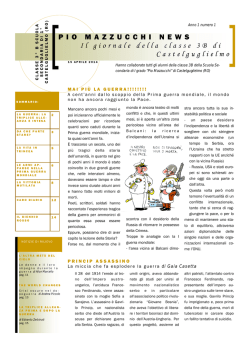 PIO MAZZUCCHI NEWS Il giornale della classe 3B di Castelguglielmo