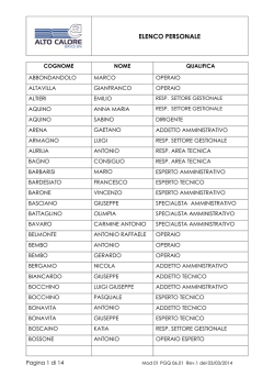 6.1 elenco personaleok