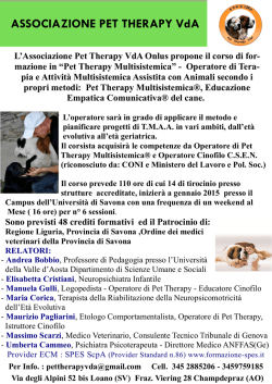 ASSOCIAZIONE PET THERAPY VdA - ECM-SPES