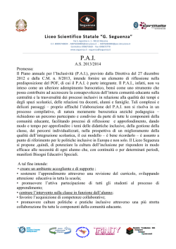 P.A.I. - Liceo Scientifico Seguenza
