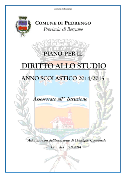 PDS 2014/2015 - comune di pedrengo