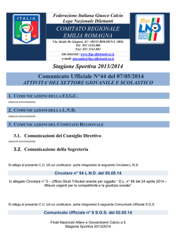 CU 44 SGS... - FIGC Comitato Regionale Emilia Romagna