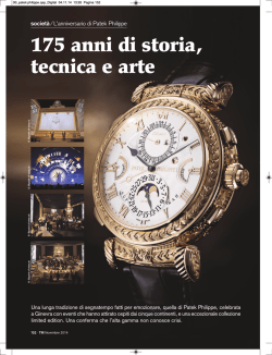 Patek Philippe – 175 anni di storia, tecnica e arte [pdf]