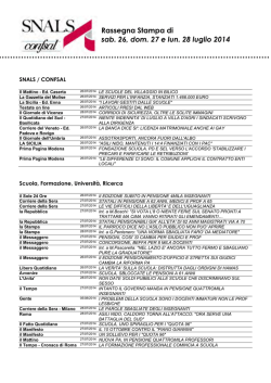 26-27 e 28 luglio - SNALS Lombardia